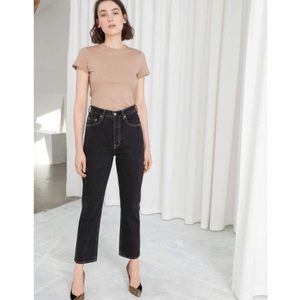 & Other Stories Cropped Straight High Rise Jeans